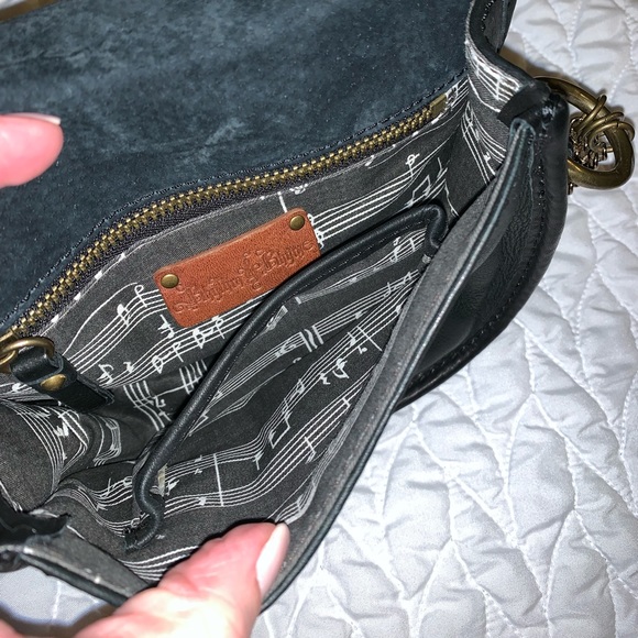 Rhythm & Rhyme Soft Leather Black Crossbody Bag - Picture 4 of 6